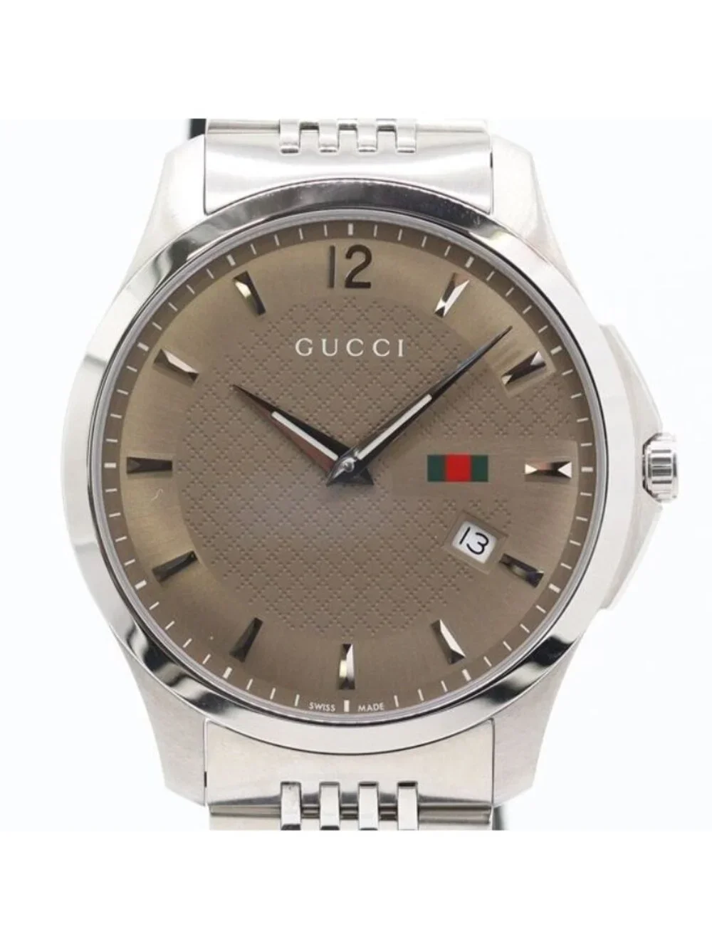 Gucci 126.3 Quartz Date Brown Dial Watch